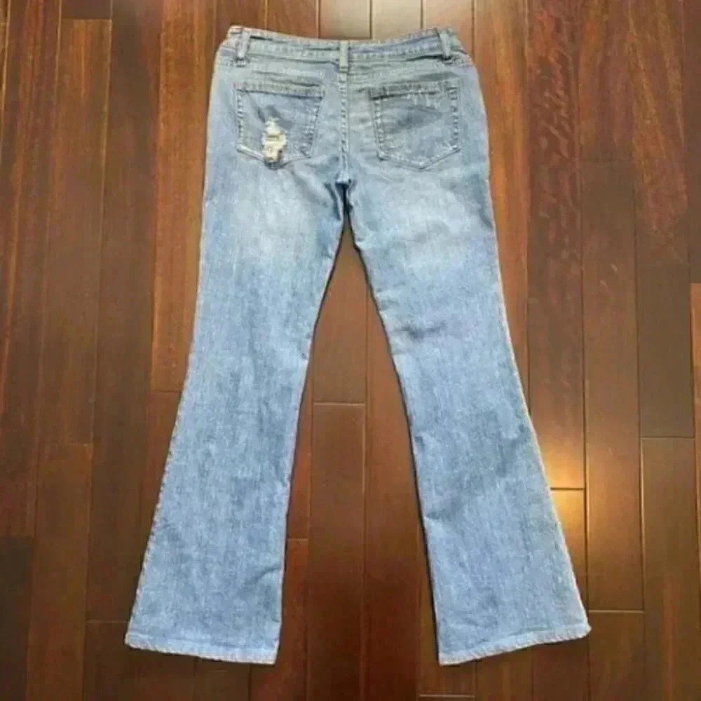 Vintage Bluenotes Low Rise Baby Bootcut Jeans Y2K Mid Blue Denim Size 26 - Picture 10 of 16